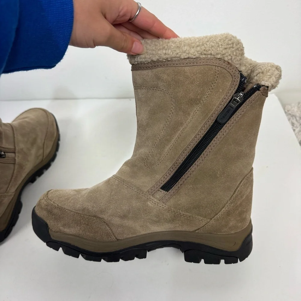 Sorel Waterfall Suede Leather Tan Winter Boots Waterproof Insulated Shoes